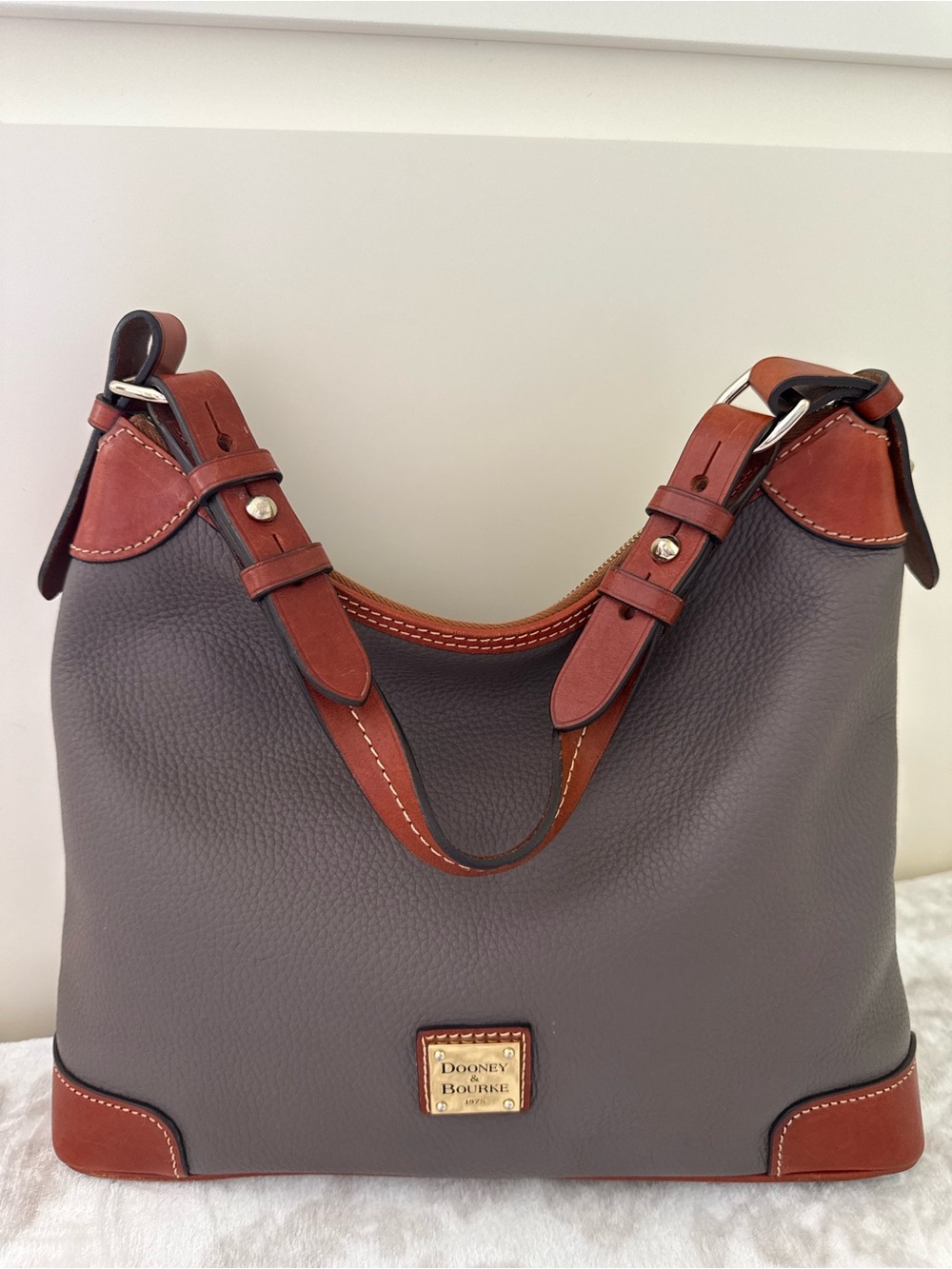 Dooney & Bourke Pebble Grain Hobo Shoulder Bag - Picture 2 of 16